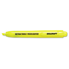 7520-01-554-8210 / 7520015548210 Retractable Chisel Tip Highlighter, Yellow Ink, 12 Pack, Case • Quote