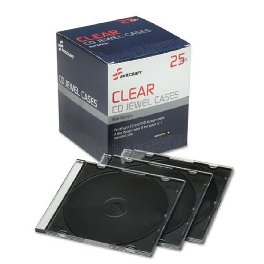 7045015026513 AbilityOne, CD/DVD Case, Slim, Clear Pk