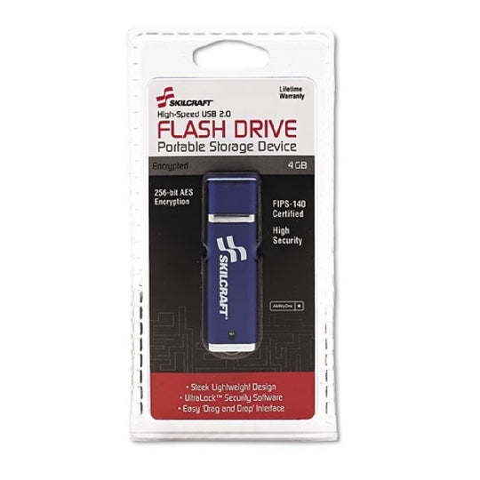 7045015584994 AbilityOne NSN5584994, USB Flash Drive, 256-bit AES Encryption, 16GB Ea