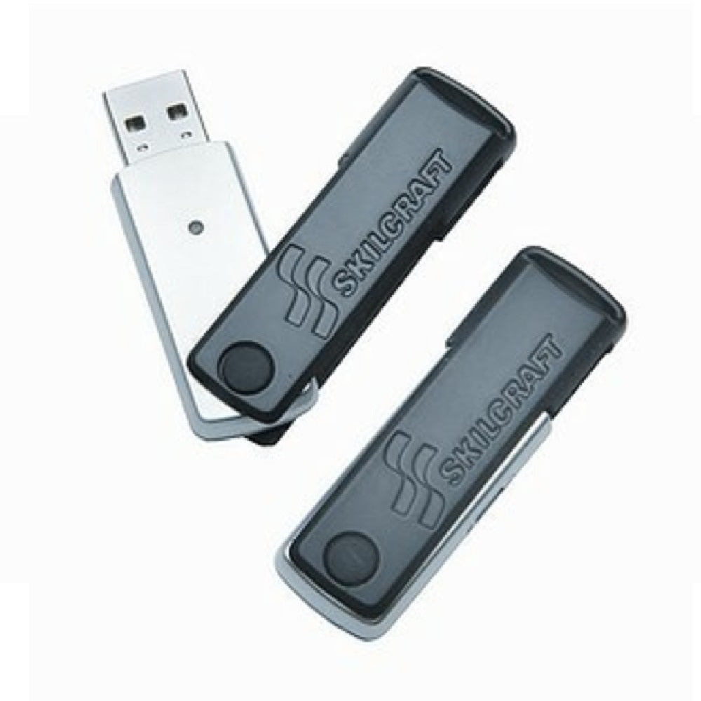 7045015684210 AbilityOne NSN5684210 USB Flash Drive, 256-Bit AES Encryption, Water Resistant, Silver/Black, 8GB Ea