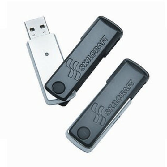 7045015684210 AbilityOne NSN5684210 USB Flash Drive, 256-Bit AES Encryption, Water Resistant, Silver/Black, 8GB Ea
