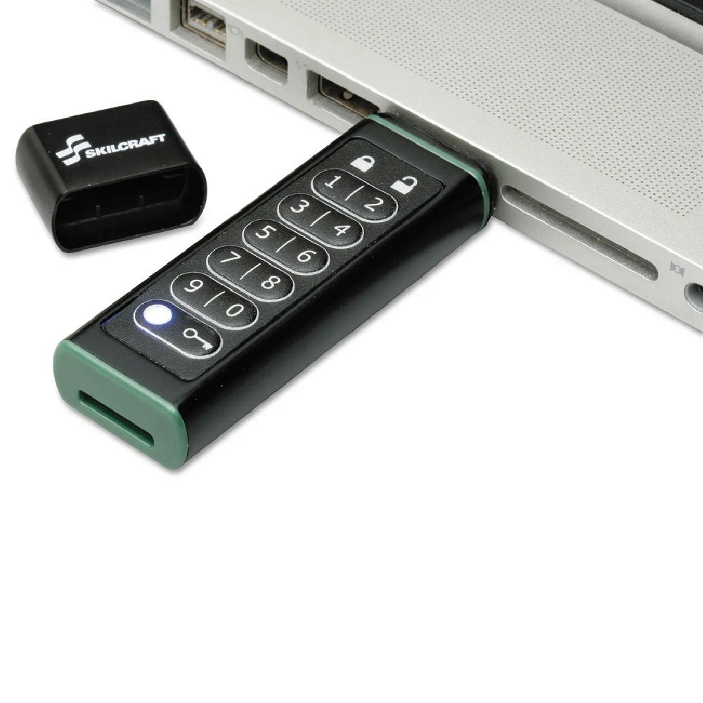 7045015999351 AbilityOne NSN5999351 USB Flash Drive, 256-Bit AES Encryption, Level 3 Encrypted, 8GB Ea