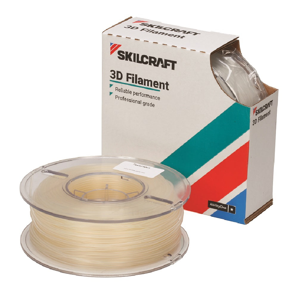 7045017057351, AbilityOne, NSN7057351 - 3D Printer Polylactic Fuel Filament - Natural - 1kg of 2.85 mm Ea