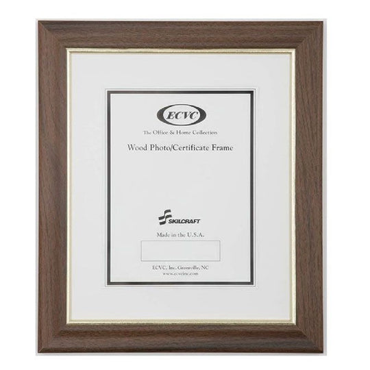 7105000528697 AbilityOne NSN0528697 Frame, Style B, Paper Wrapped Hardwood Molding, 10" x 14", Walnut Bx
