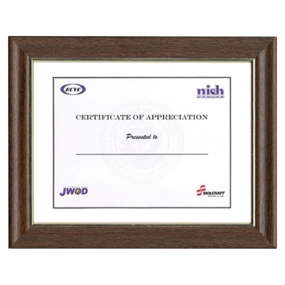 7105009031843 ABILITYONE NSN9031843 Style B, Walnut Vinyl Frame 9" x 12" Bx