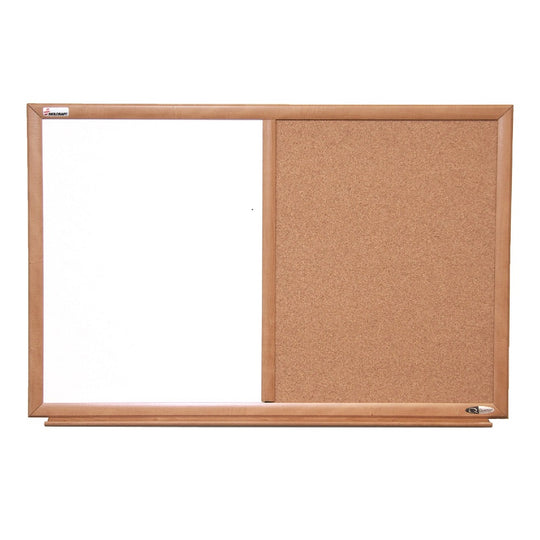 7110015680404 AbilityOne, Combination Board, Dry Erase, Natural Cork, 48" x 36", Oak Frame Ea