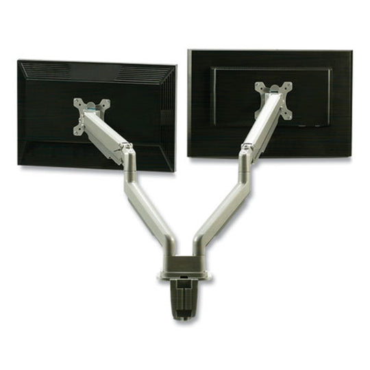 7110016915485 AbilityOne NSN6915485, Dual Monitor Arm, Ergonomic, One-Touch Adjustable, Silver Grey Bx