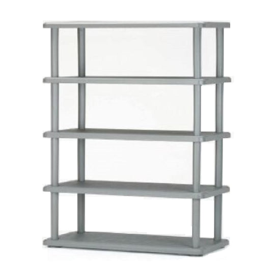 7125016672787 AbilityOne, Open Storage Shelving Units, Durable Blow-Molded Plastic, 5 Shelves, 16" Shelf Clearance, Charcoal Ea