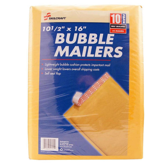 SKILCRAFT KRAFT BUBBLE ENVELOPES PK