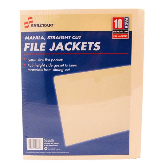 MANILLA STRAIGHT CUT FILE JACKET PK