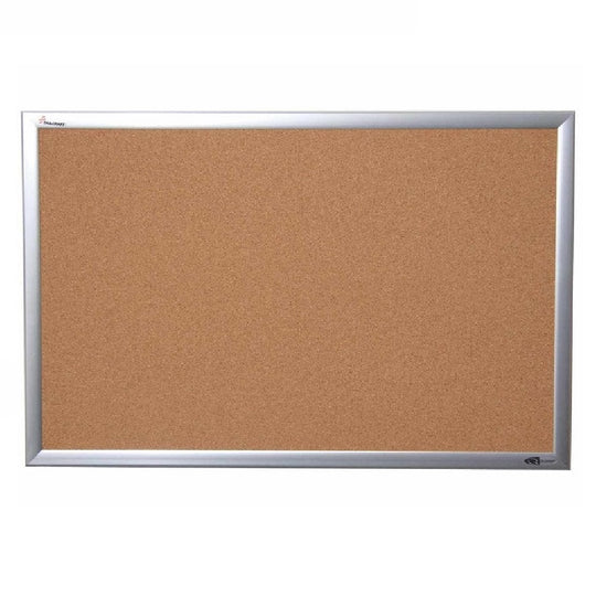 7195014840007 AbilityOne NSN4840007, Natural Cork Bulletin Board, Aluminum Frame, 24" x 18" Ea