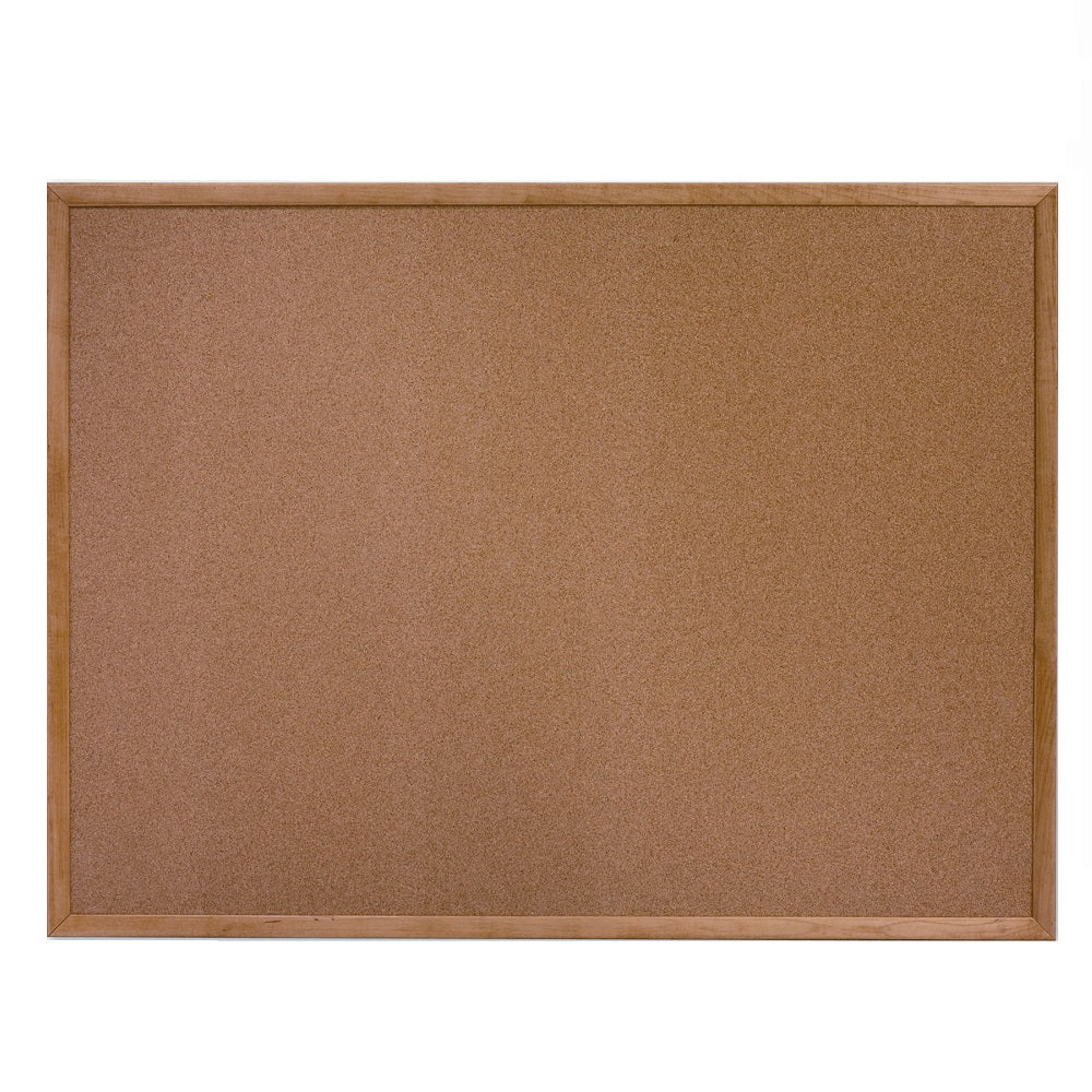 7195015679520 AbilityOne, Natural Cork Bulletin Board, Oak Frame, 36" x 12" Ea