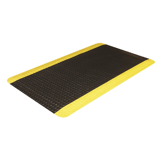 7220016673561 AbilityOne NSN6673561, Anti-Fatigue Mats, Heavy-Duty Industrial Hard-Top, Black/4 Yellow Boarder Stripes Bx