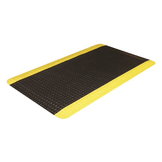 7220016673567 AbilityOne NSN6673567, Anti-Fatigue Mats, Heavy-Duty Industrial Hard-Top, Black/4 Yellow Boarder Stripes Ea