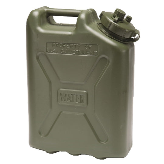 7240013655317 ABILITYONE NSN3655317 MILITARY WATER CAN, 5 GALLON, PLASTIC, OLIVE GREEN EA