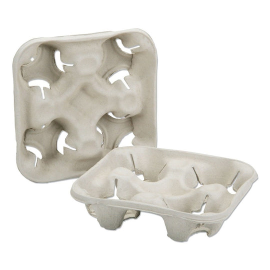 7350016795433 AbilityOne NSN6795433, 4-Cup Beverage Tray, Compostable, Beige Bx