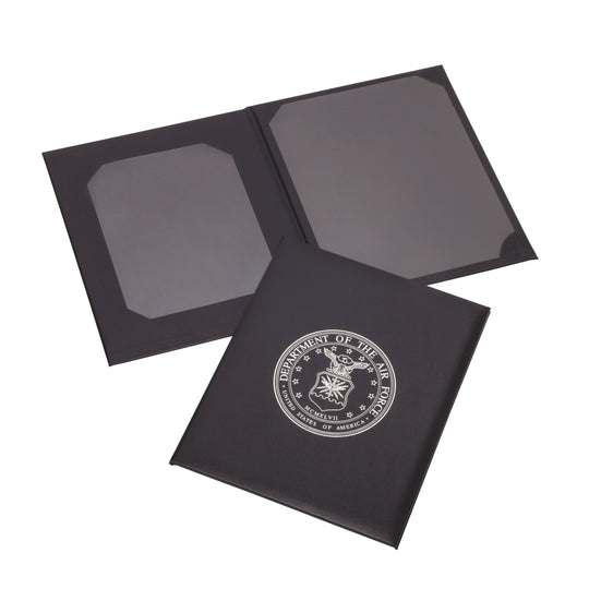 7510001348179 AbilityOne NSN1348179 Retirement Certificate Binder, Silver USAF Seal, Blue Ea