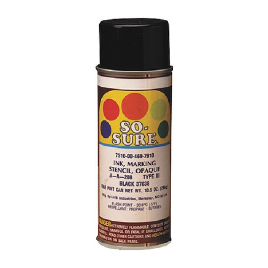 7510004697910 AbilityOne NSN4697910 Aerosol Stencil Ink, Black 37038 Bx