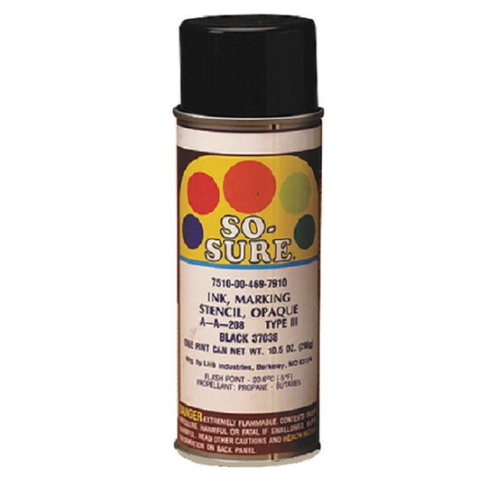 7510004697910 AbilityOne NSN4697910 Aerosol Stencil Ink, Black 37038 Ea