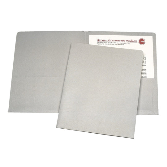 7510005842491 AbilityOne NSN5842491 Double Pocket Portfolio, Letter Size, Gray Ea