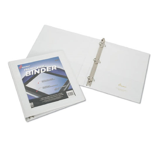 7510014621386 AbilityOne NSN4621386 Framed Slant-D Ring View Binder - 1" Capacity - White