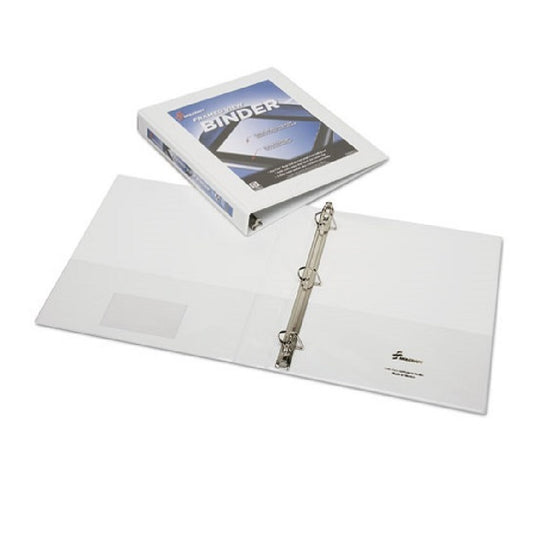 7510014621387 AbilityOne NSN4621387 Framed Slant-D Ring View Binder - 1/2" Capacity - White
