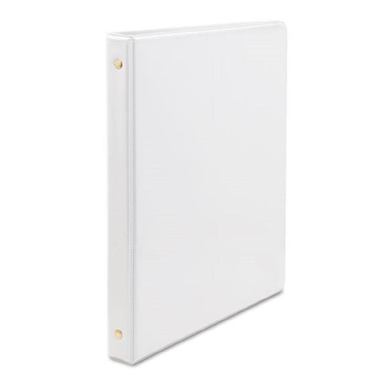 7510014950696 AbilityOne NSN4950696 Slant-D Ring View Binder - w/Clear Overlay - 4" Capacity - White