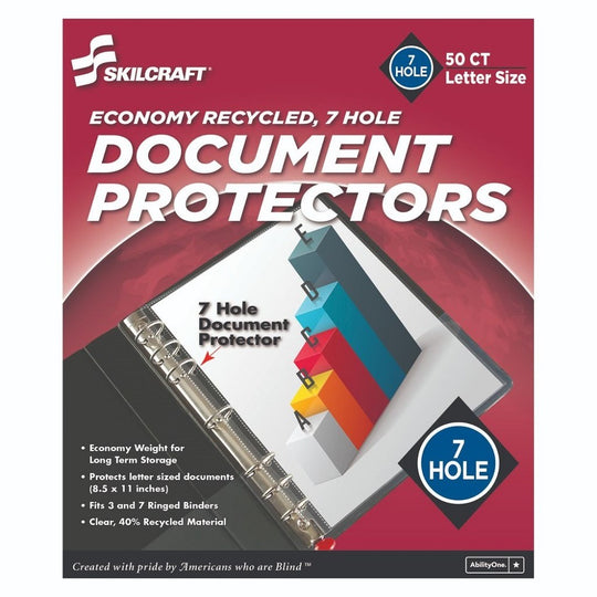 Recycled Document Protectors - 7-Hole – NSN 7510-01-616-9670 / 7510016169670