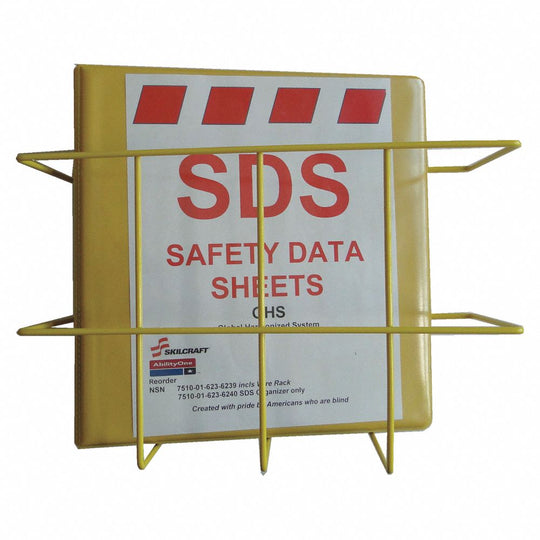 SKILCRAFT® SAFEFY DATA SHEET ORGANIZER W/ WALL MOUNTABLE HOLDER EA