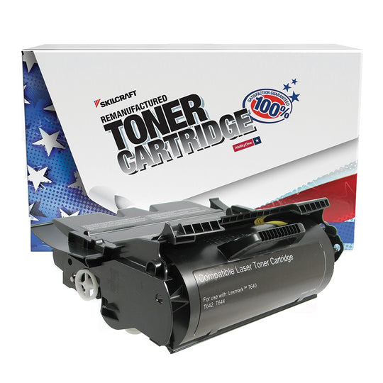 7510016590099 - Reman Lexmark T640/T642/T644/X642/X644/X646 Black Toner – SKILCRAFT – NSN 7510-01-659-0099
