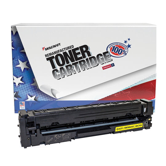 7510016821302 - Reman HP CF402A (HP 201A) Yellow Toner – SKILCRAFT – NSN 7510-01-682-1302