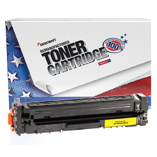 7510016941792 - Reman HP CF402X (201X) Yellow Toner – SKILCRAFT – NSN 7510-01-694-1792