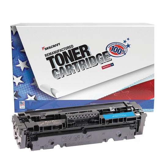 7510016942428 - AbilityOne - NSN6942428 - Remanufactured - High Yield - Toner Cartridge - HP CF411X - (HP 410X) - Page Yield 5,000 - Cyan