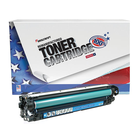 7510016961581 - Reman HP 650A Cyan Toner – SKILCRAFT – NSN 7510-01-696-1581