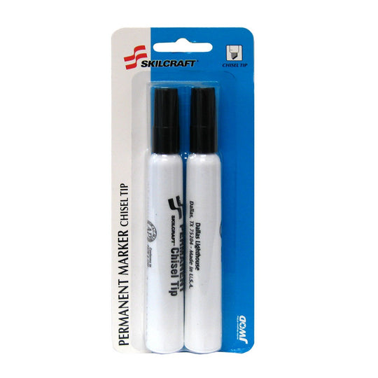 MARKER CHISEL POINT SYTLE - BLACK 2/PACK