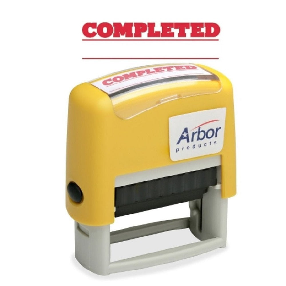 Completed Stamp Ink 7520012074111 Pre-Inked Message Stamp • Completed • Red Ink
