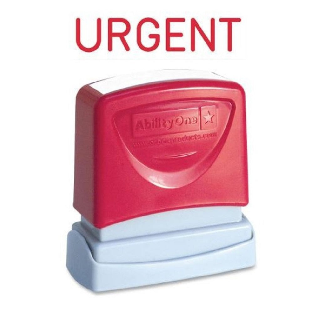 PRE-INKED MESSAGE STAMP "URGENT" RED INK