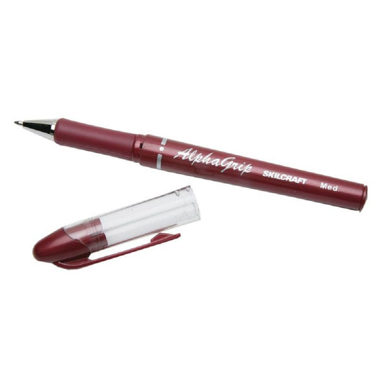NSN4244859, ALPHAGRIP BALLPOINT PEN, MEDIUM POINT, RED INK DZ