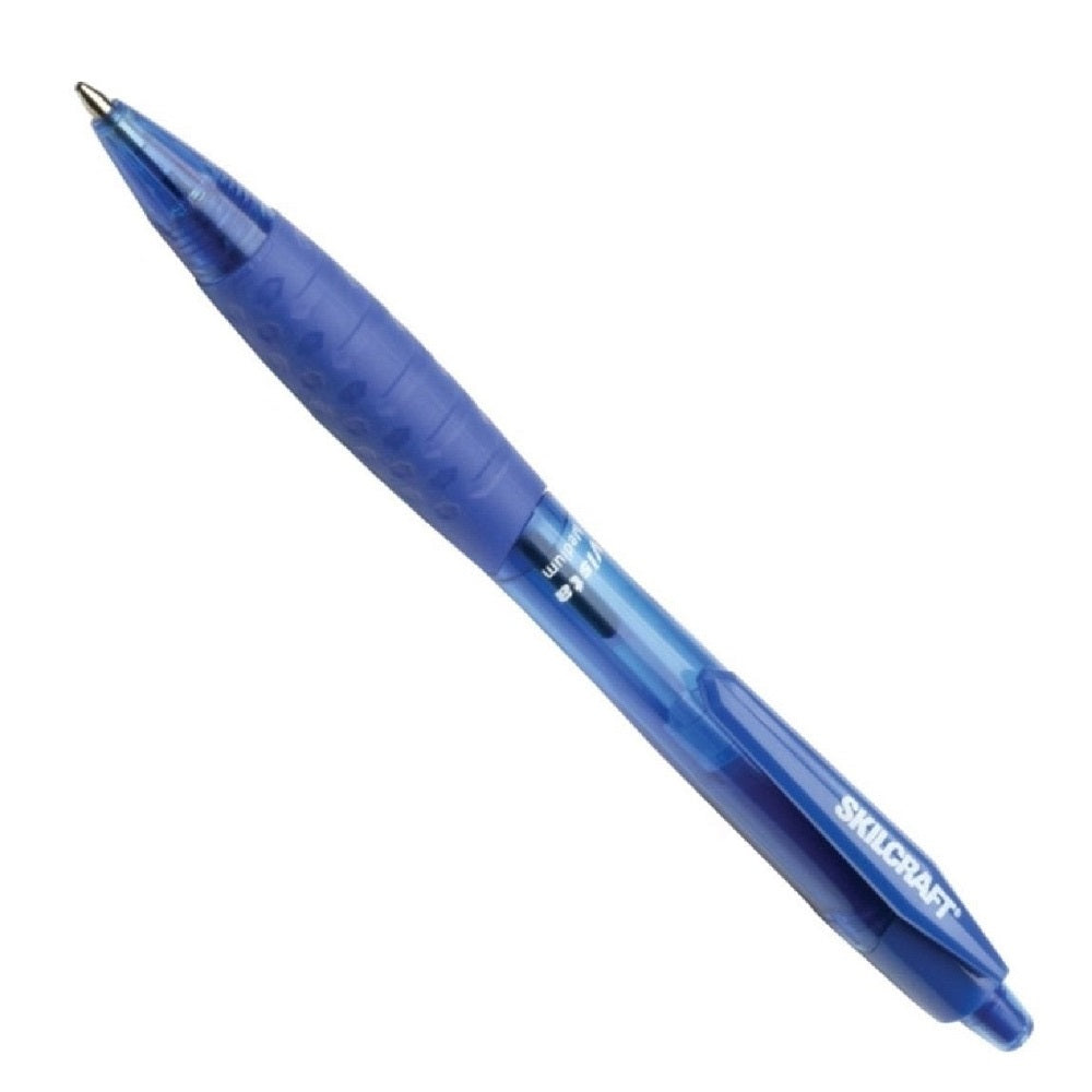 VISTA RETRACTABLE BALLPOINT PEN, MEDIUM POINT, BLUE INK BX