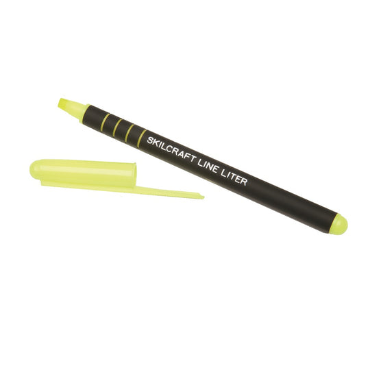 LINE LITER HIGHLIGHTER, POCKET, CHISEL TIP - YELLOW