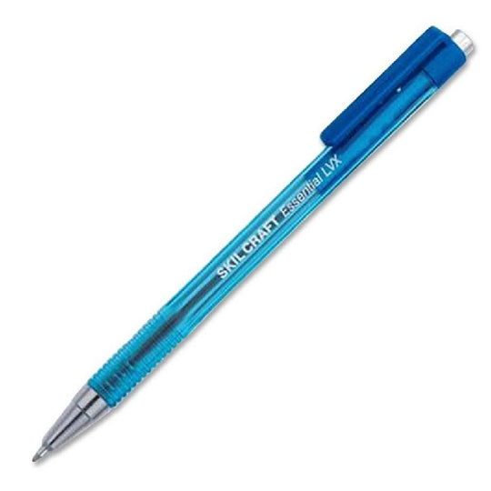 ESSENTIAL LVX RETRACTABLE BALLPOINT PEN, FINE, BLUE INK, 1/DZ