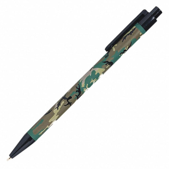 ACU-500 RETRACTABLE BALLPOINT PEN, CAMOUFLAGE BARREL, BLACK INK PK