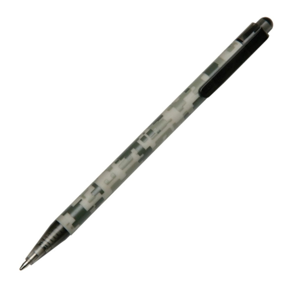 ACU-500 RETRACTABLE BALLPOINT PEN, CAMOUFLAGE BARREL, BLACK INK PK