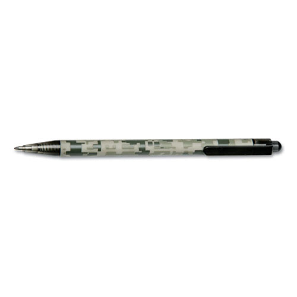 ACU-500 RETRACTABLE BALLPOINT PEN, CAMOUFLAGE BARREL, BLACK INK PK