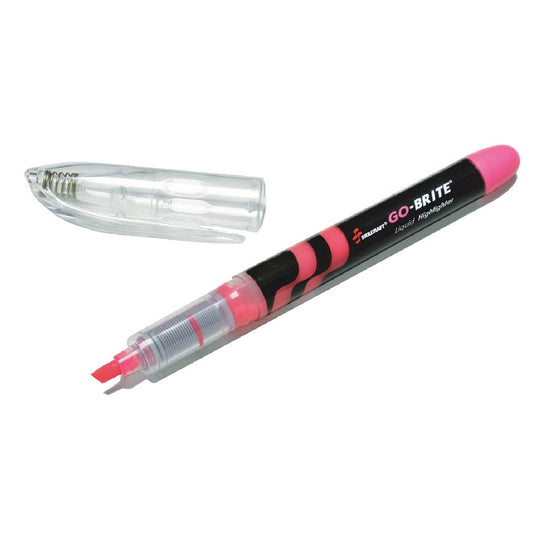 GO BRITE HIGHLIGHTER, LIQUID INK, PINK FLUORESCENT PK