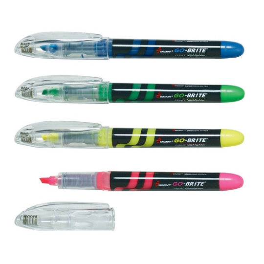 Go-Brite Multi-Color Liquid Highlighter 4 Color Set • 7520-01-461-3779 / 7520014613779