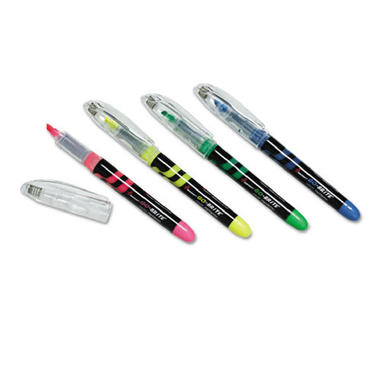 Go-Brite Multi-Color Liquid Highlighter 4 Color Set • 7520-01-461-3779 / 7520014613779