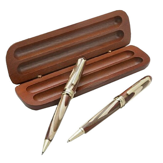PEN & PENCIL SET, INPURIA, TRI-WOOD - BLACK INK