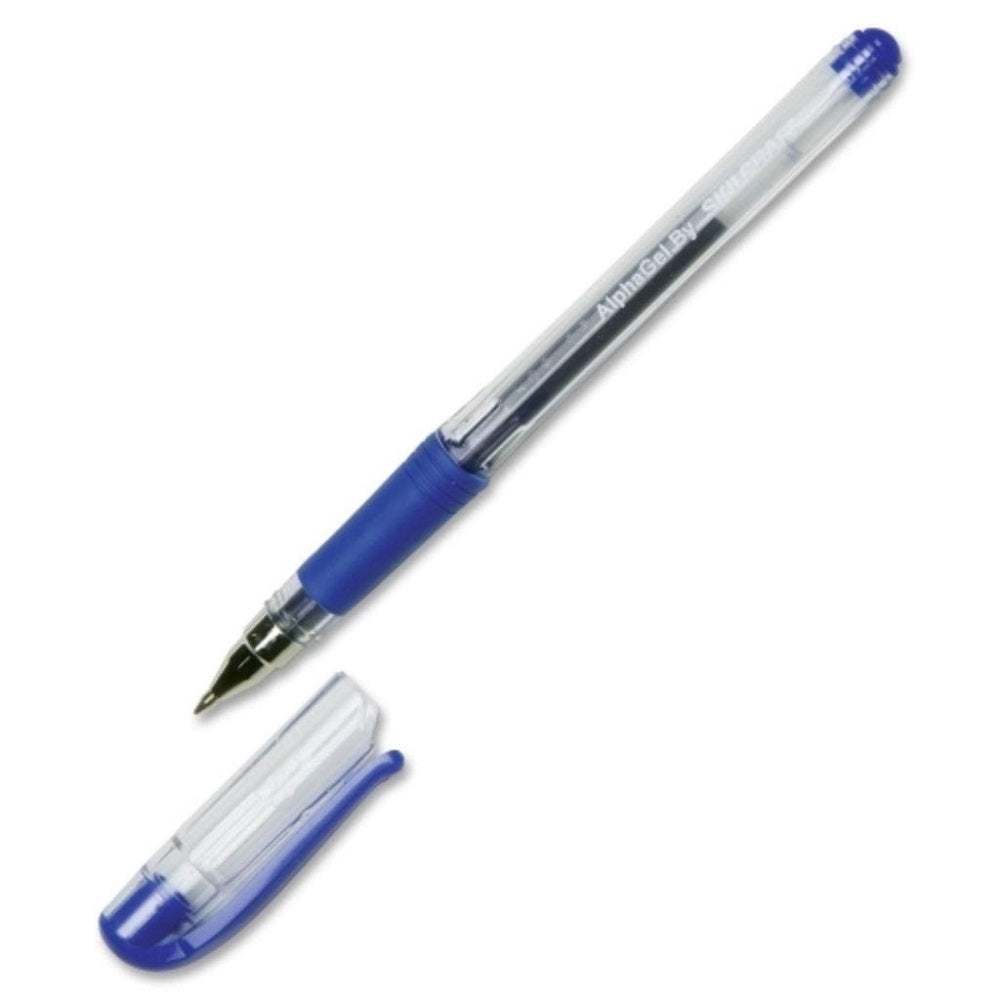 ALPHAGEL PEN, TRANSLUCENT BARREL, MEDIUM POINT, BLUE INK PK
