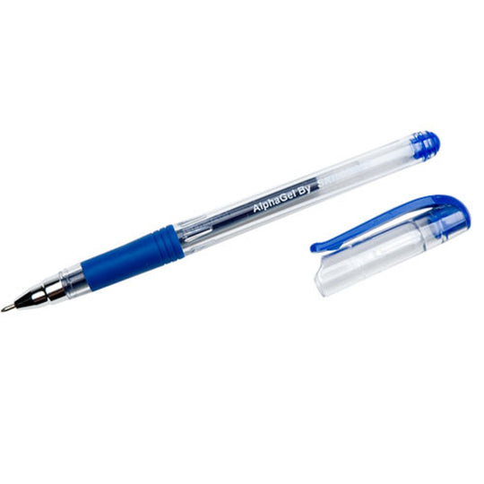 ALPHAGEL PEN, TRANSLUCENT BARREL, MEDIUM POINT, BLUE INK PK